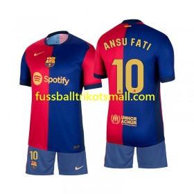 Fußballtrikots FC Barcelona Ansu Fati 10 Kinder 2024-2025 Kurzarm Heimtrikotsatz kaufen